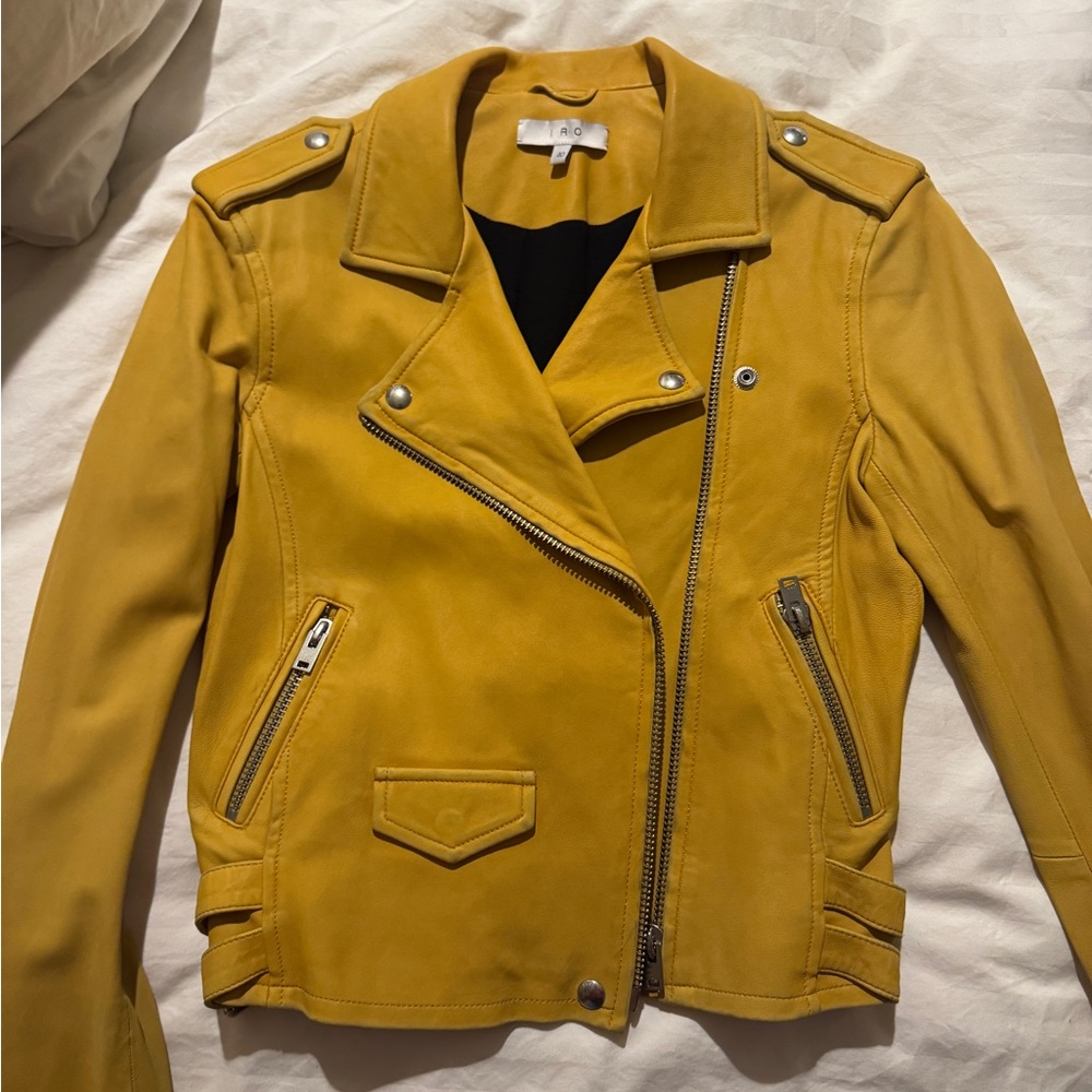 IRO Women's Mustard Leather Jacket